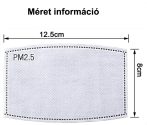   Antimikrobiális PM2.5 Ötrétegű, aktívszenes szűrőfilter textil szájmaszkokhoz